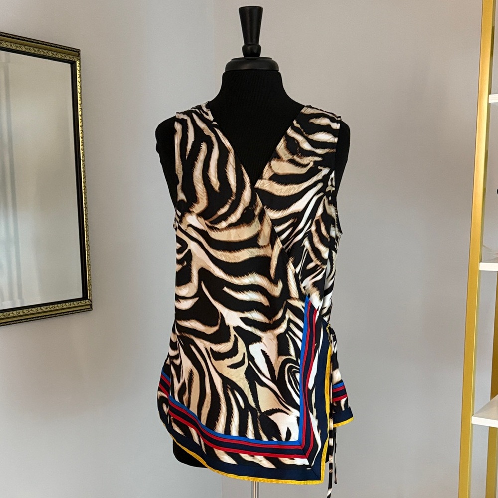SALE- INC International Concepts Zebra Print Sleeveless Blouse